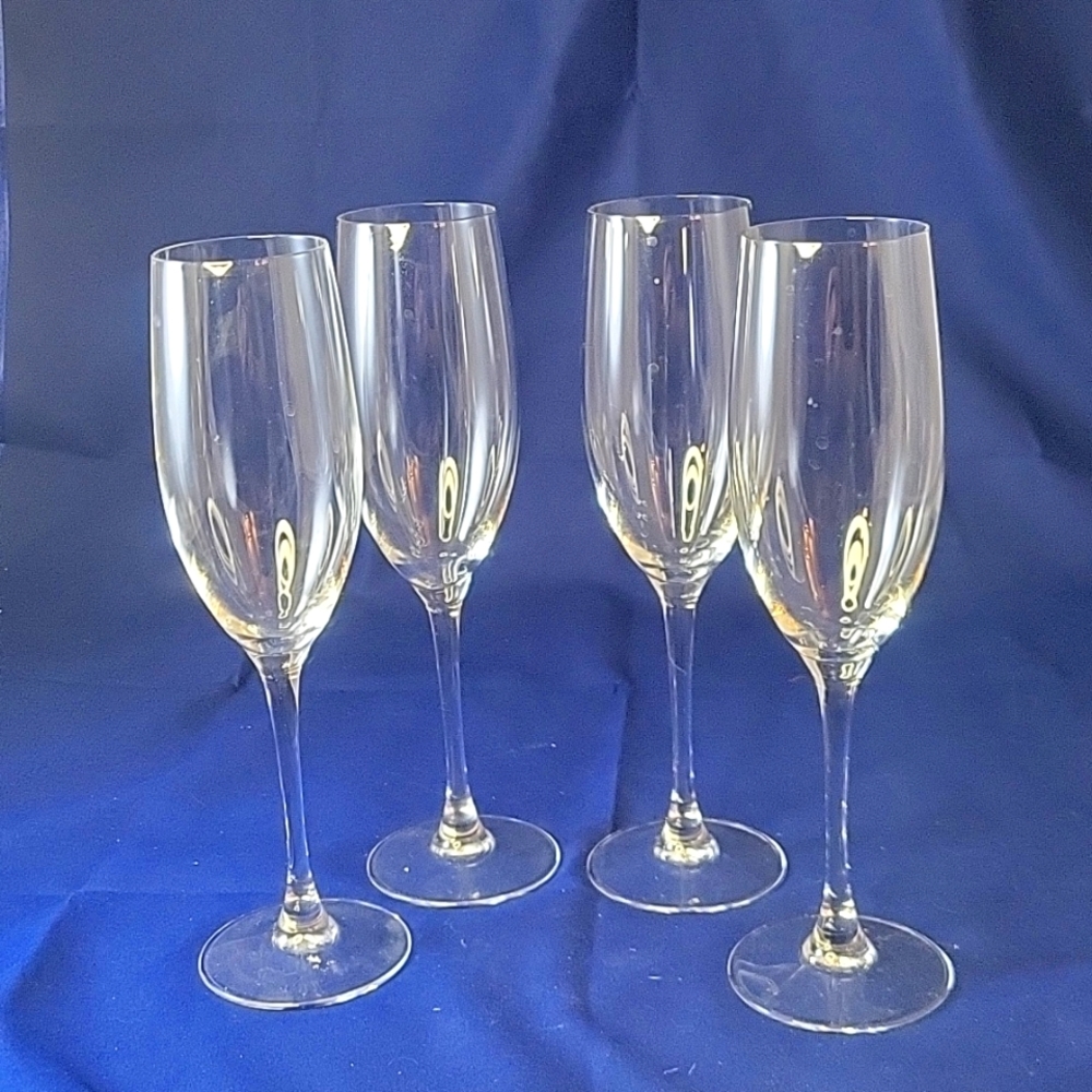 Set of Four Champagne Flutes